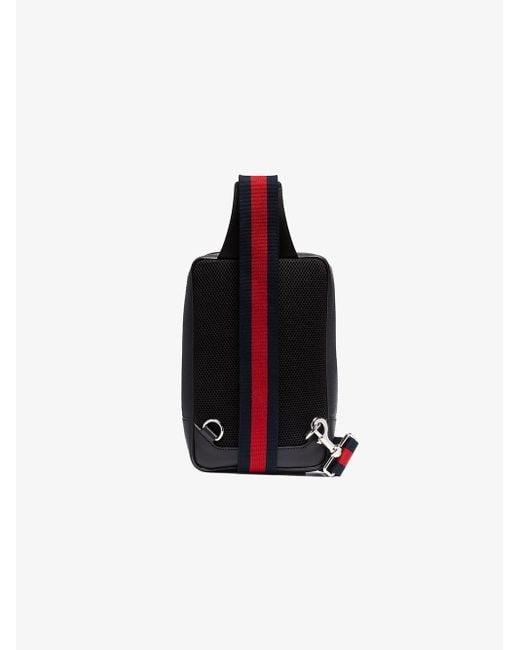 Gucci Black GG Supreme Cotton Cross Body Bag in Black for Men - Lyst