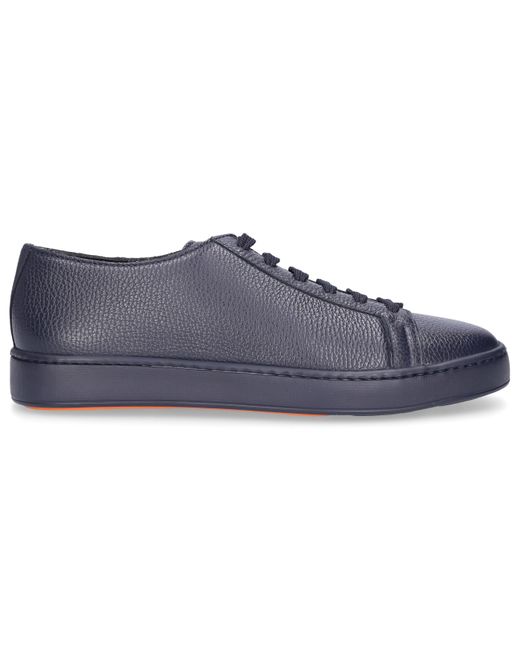 Santoni Leather Low-top Sneakers 20842 Calfskin Blue for Men - Lyst