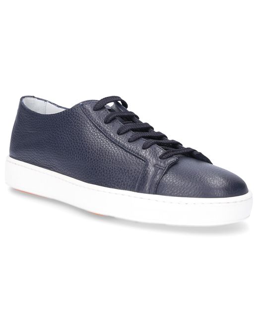 Santoni Leather Flat Shoes Blue 14387 for Men - Lyst
