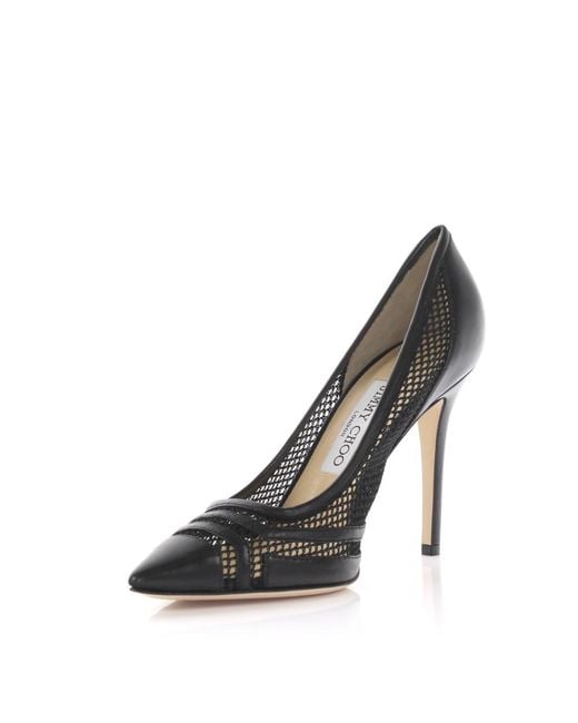 Jimmy choo Pumps Hettie Nappa Leather Mesh Black in Black Lyst