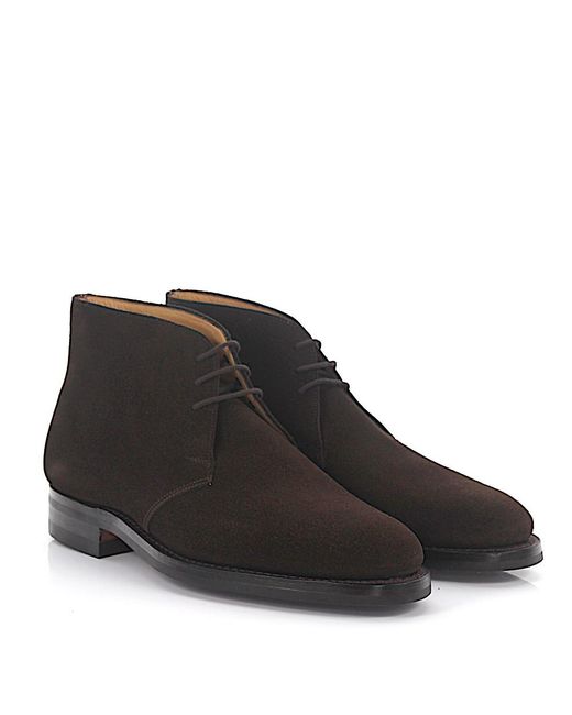 Lyst Crockett And Jones Boots Bodmin Suede Brown In Brown For Men