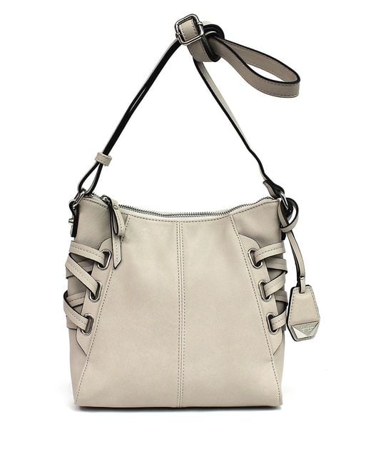 Jessica simpson Leila Faux Leather Crossbody Bag in Gray (Buff) Lyst
