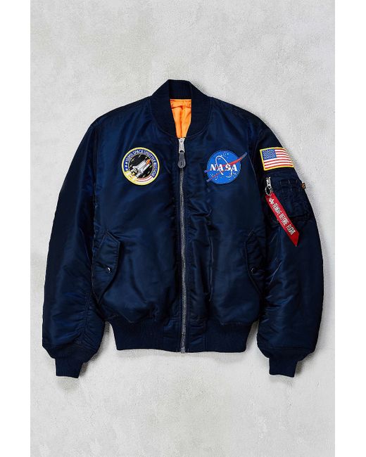 Alpha industries Nasa  Ma 1 Bomber  Jacket in Blue for Men 