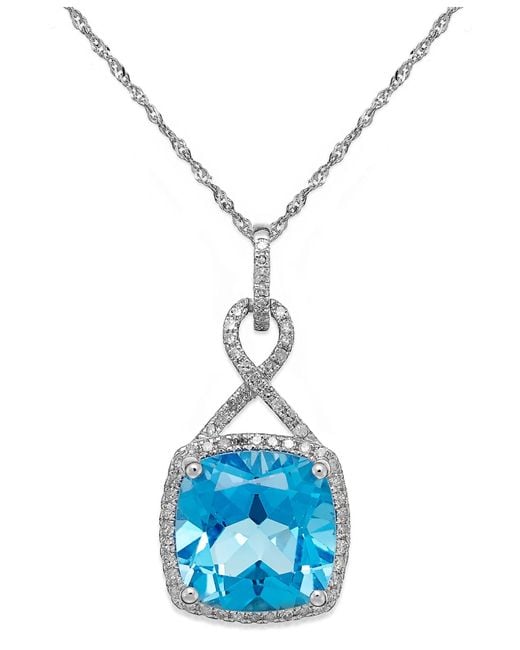 macys white blue topaz 6 ct tw and diamond 15 ct tw pendant necklace in 14k white gold product 1 27178726 0 925395896 normal