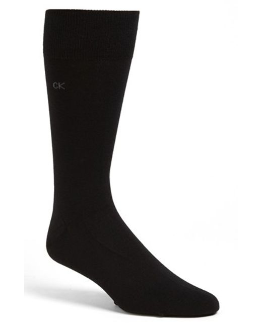 Calvin klein Cotton Blend Socks in Black for Men | Lyst