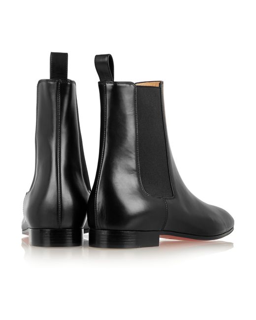 Christian louboutin Masterboot Leather Ankle Boots in Black | Lyst  