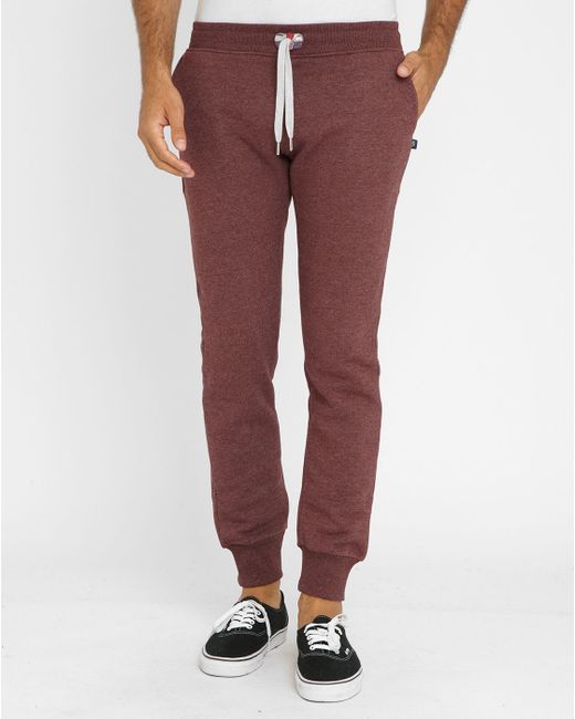 burgundy joggers mens