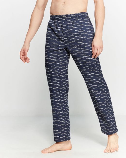 Calvin Klein Woven Loungewear Pants in Blue for Men - Lyst