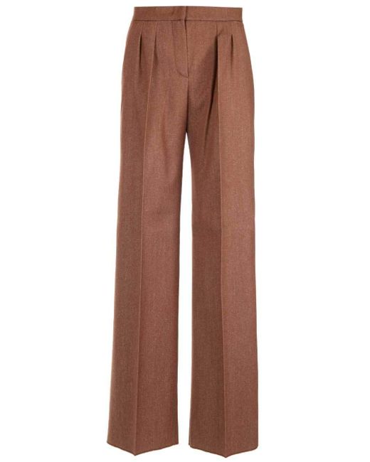 brown wide leg trousers