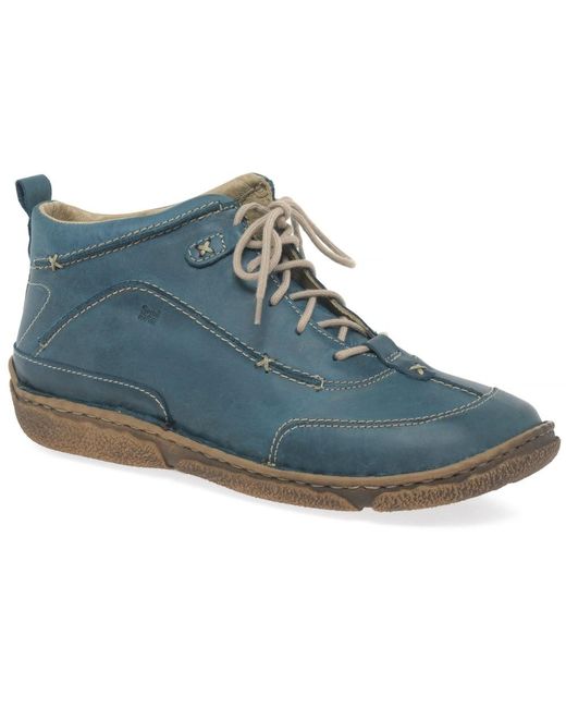 Josef seibel Nikki Womens Leather Ankle Boots in Blue | Lyst