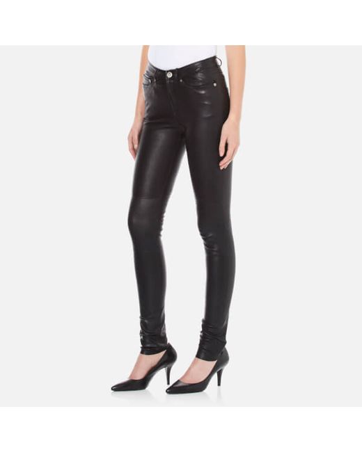 Gestuz Women's Alou Leather Pants in Black | Lyst