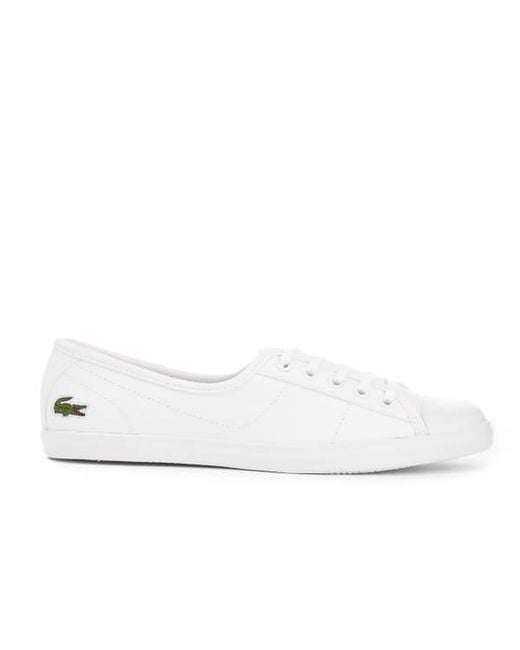 Lacoste Women's Ziane Leather Chunky Pumps in White | Lyst