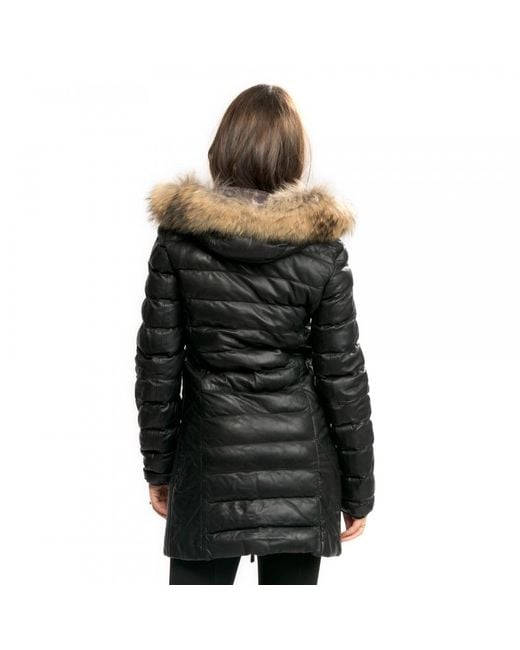 parajumpers demi leather womens parka parajumpers demi leather womens parka