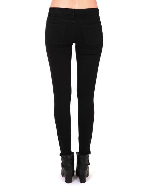 Frame Le Skinny De Jeanne Ripped Film Noir Jean in Black (noir) Lyst