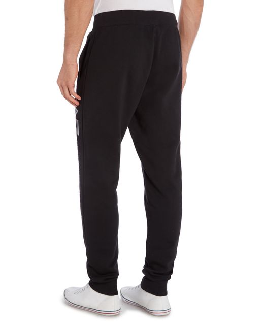 Ea7 Straight Leg Casual Tracksuit Bottoms in Black for Men | Lyst