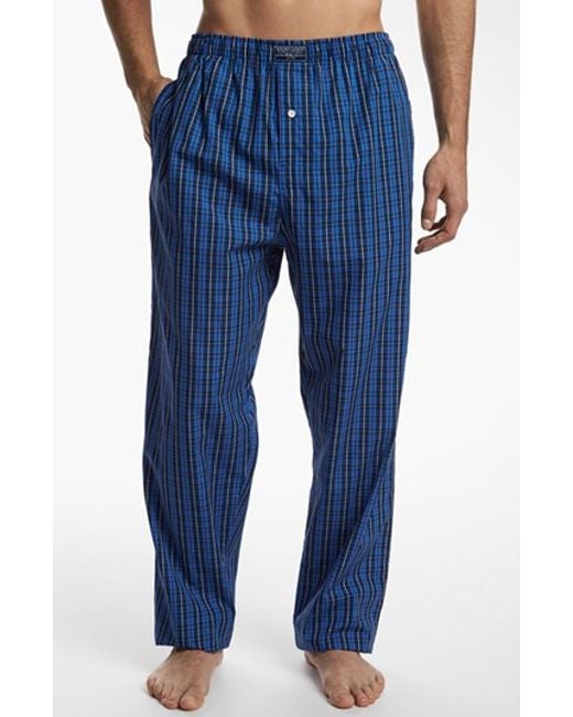 Polo ralph lauren Woven Pajama Pants in Blue for Men (HARWICH PLAID) | Lyst