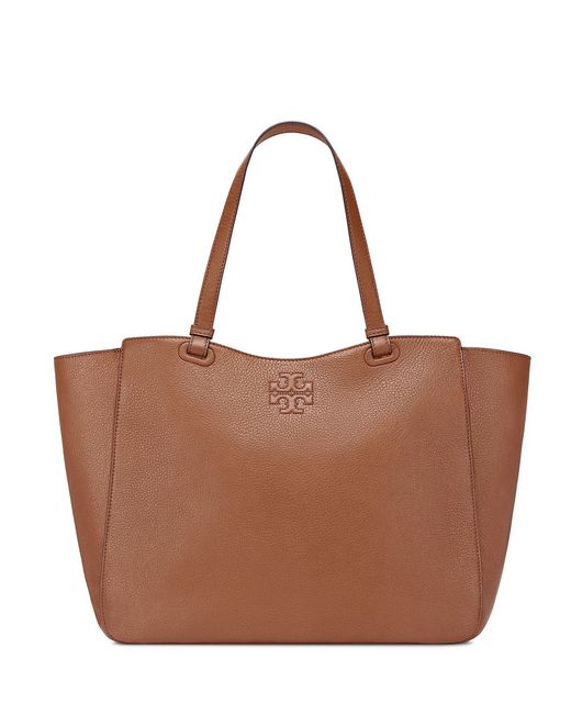 Tory burch Thea Baby Bag Tote in Brown (Bark) | Lyst