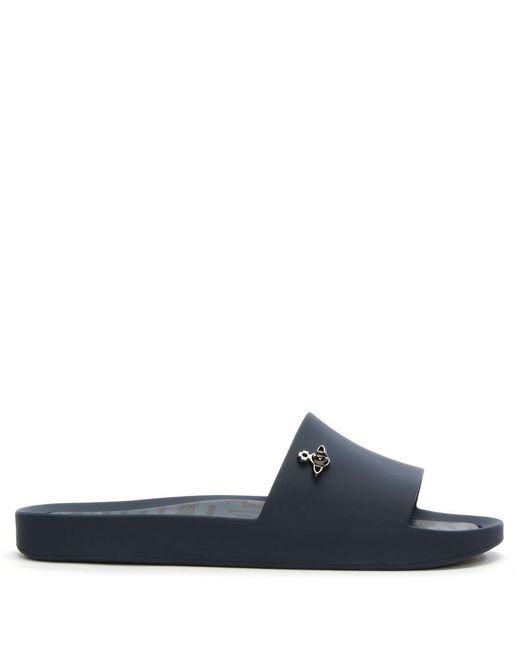 Lyst - Vivienne Westwood X Melissa Navy Matte Orb Beach Sliders in Blue