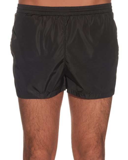 Gucci Embroidered-bee Swim Shorts in Black for Men | Lyst
