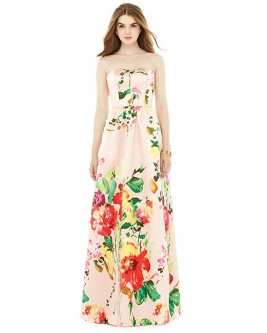 alfred sung satin a line gown