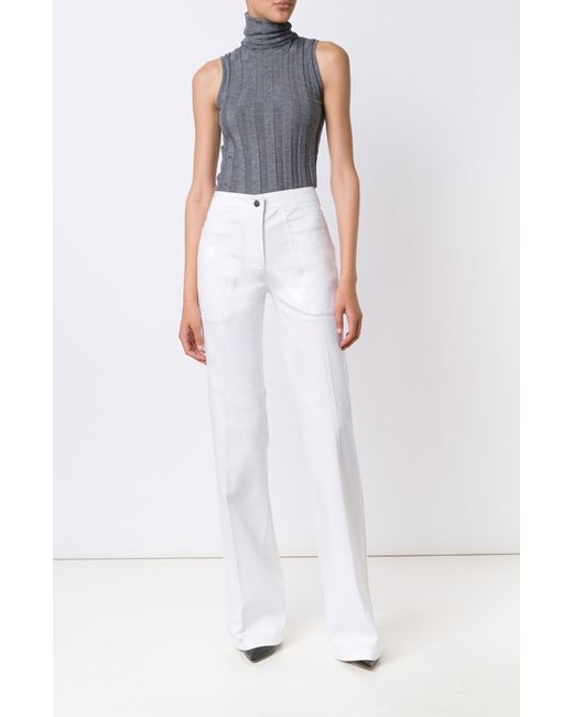 gray sleeveless turtleneck