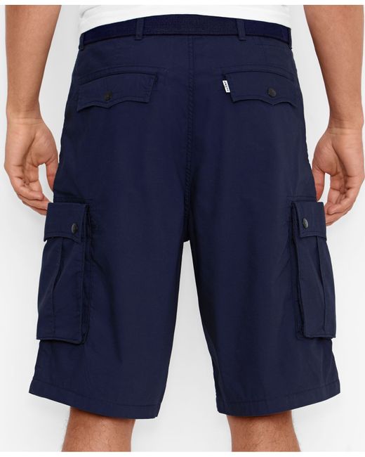 levi's navy blue cargo shorts