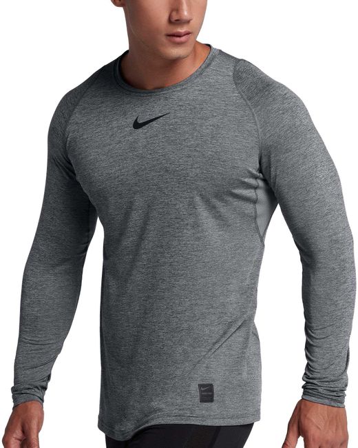  Nike  Pro Long  Sleeve  Fitted Shirt  in Black for Men Lyst