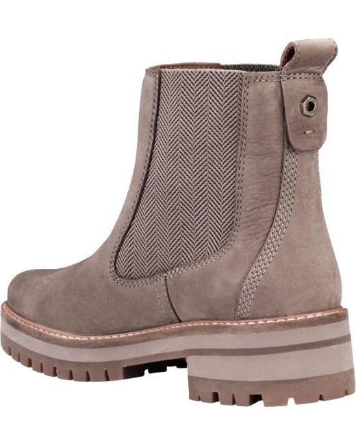 timberland women's courmayeur valley chelsea boots grey