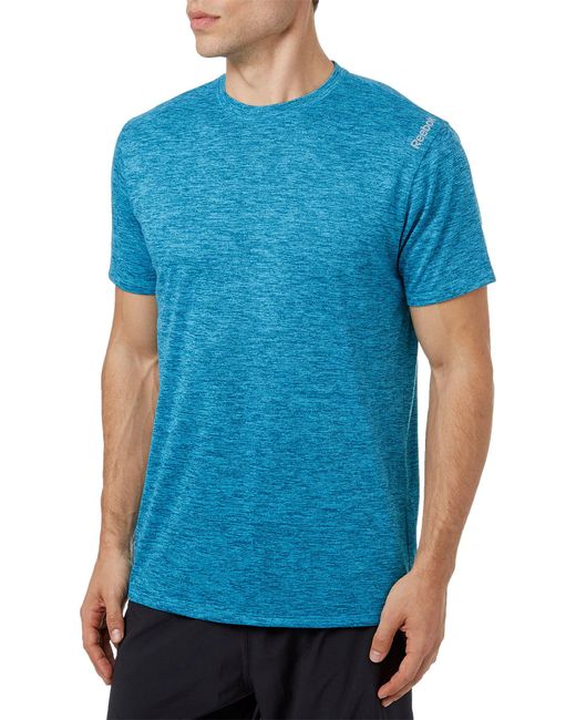 Lyst - Reebok Spacedye Print Performance T-shirt in Blue for Men - Save 7%