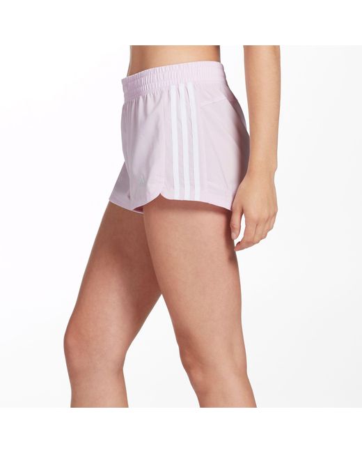 adidas three stripe shorts pink