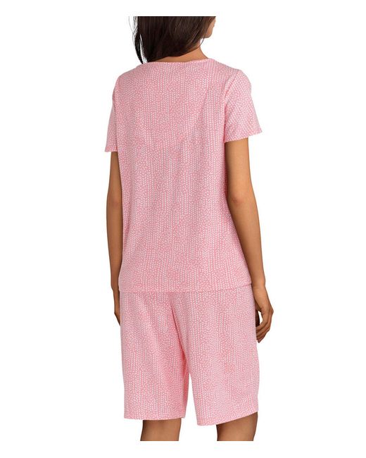 Karen Neuburger Printed Jersey Pajama Bermuda Shorts Set in Pink Lyst
