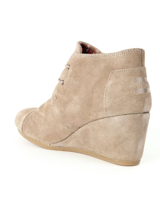 toms reese bootie taupe grey suede