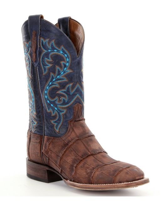 lucchese brown alligator boots