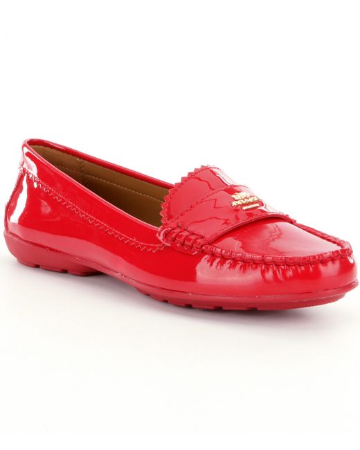 Coach Odette Patent Loafers in Red (RED PATENT) Lyst