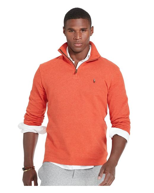 Polo ralph lauren Estate-rib Cotton Pullover in Orange for Men - Save ...