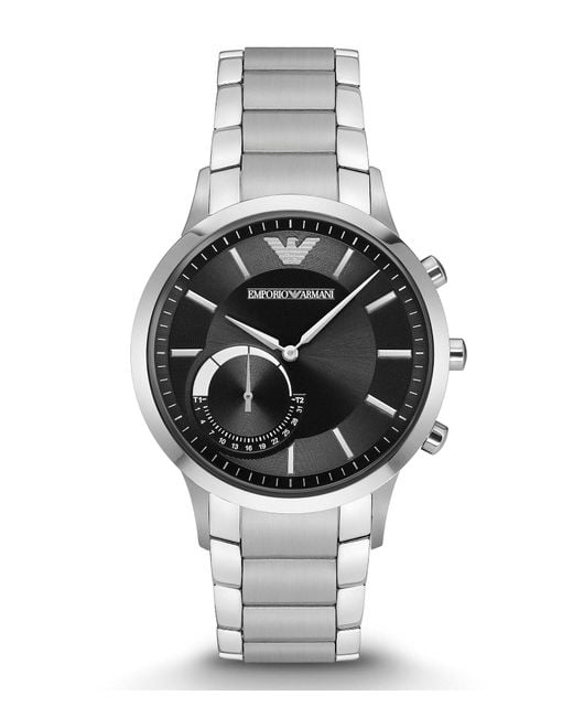 Emporio armani Connected Hybrid Bracelet Smart Watch in Metallic for ...