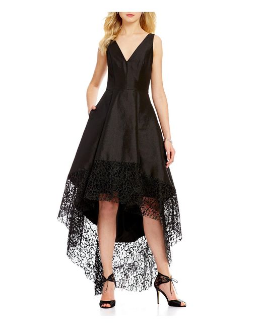 betsy and adam v neck gown