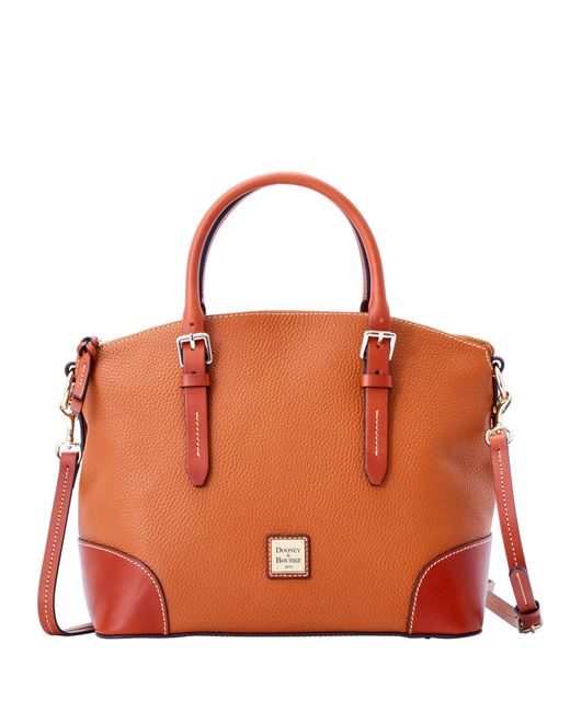 pebble grain small domed satchel