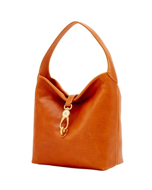 Lyst - Dooney & Bourke Florentine Small Logo Lock Shoulder Bag in Natural