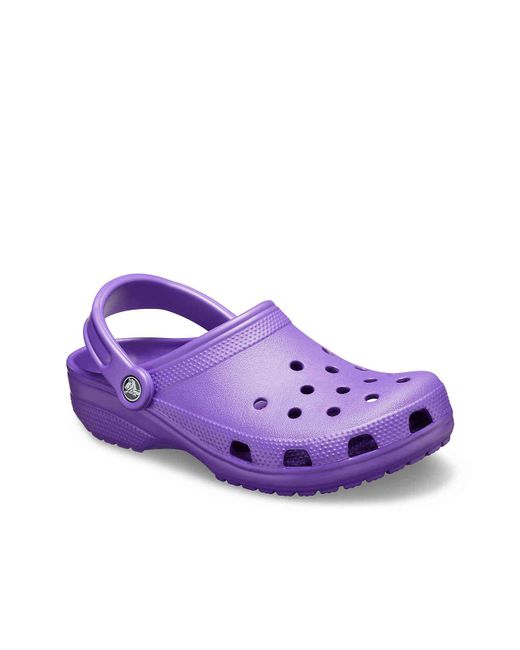 dark purple fuzzy crocs