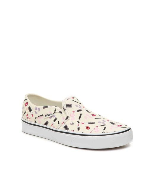 vans asher perforated white