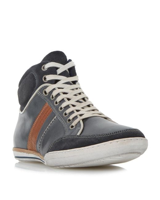 navy high top trainers