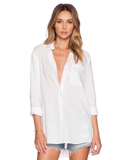 Atm Boyfriend  Oversized Dress  Shirt  in White  Lyst