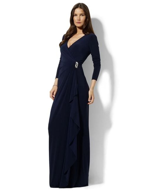 Long sleeve gowns ralph lauren jackets