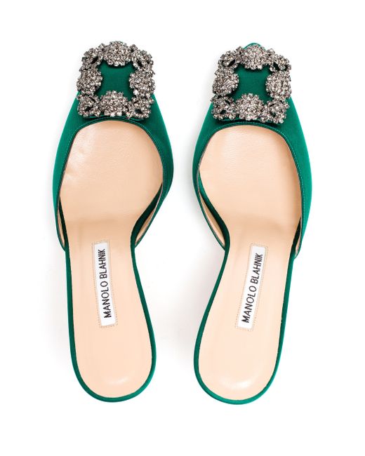 manolo blahnik hangisi flat green