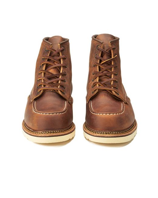 Red wing Men's 6 Inch Moc Toe Double Welt Leather Lace Up Boots in ...