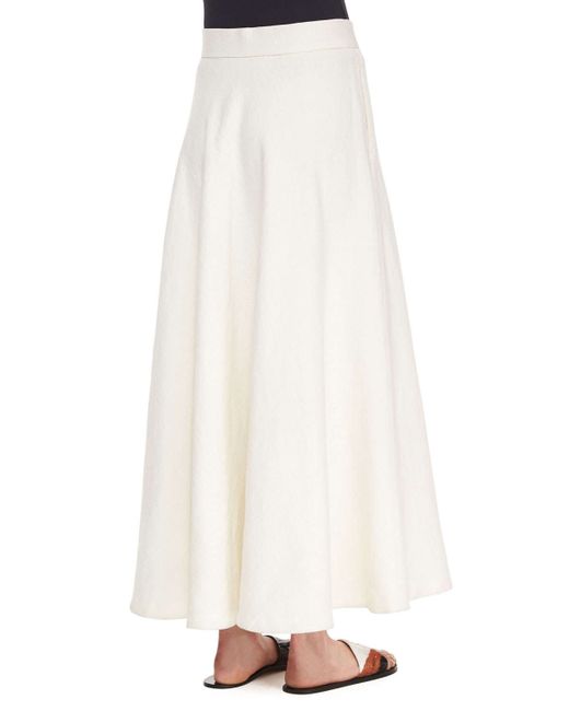 The Row | White Linen Long Circle Skirt | Lyst