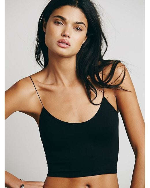 Free People Skinny Strap Brami In Black Lyst