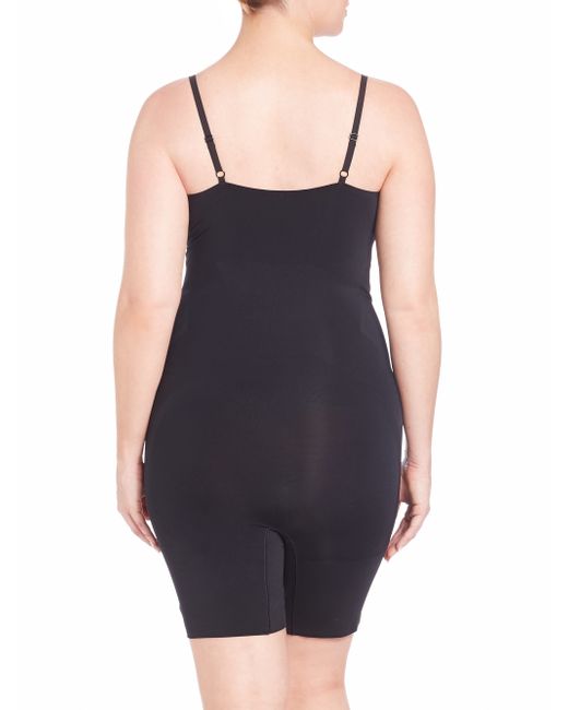 Spanx Oncore Mid-thigh Plus-size Bodysuit in Black | Lyst