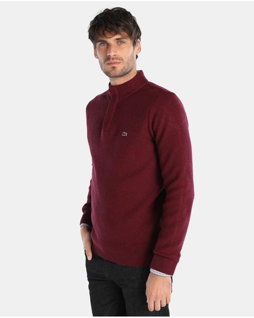 sweater polos maroon